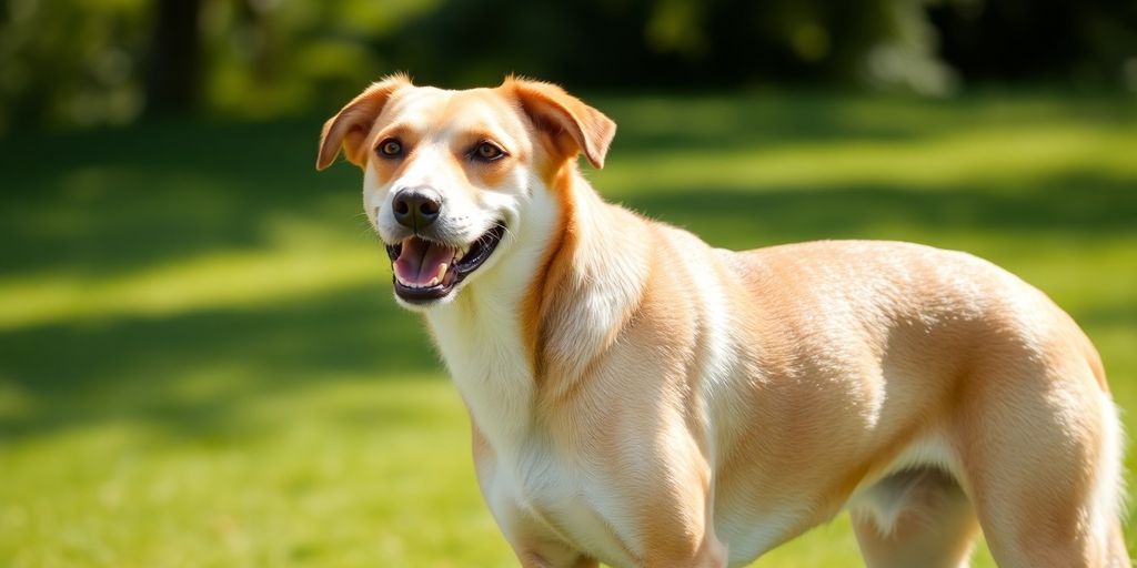 A fit and healthy dog outdoors