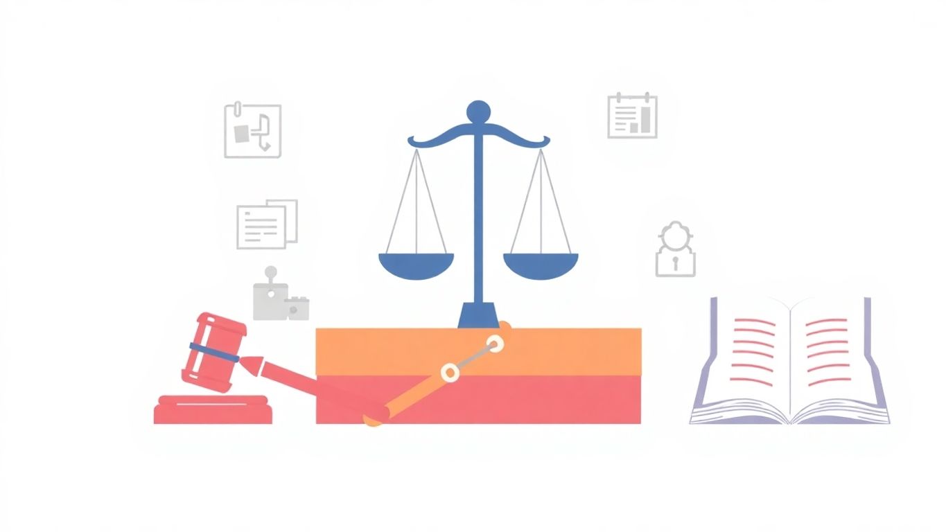 Juridiske elementer ved logodesign i moderne illustrasjon.