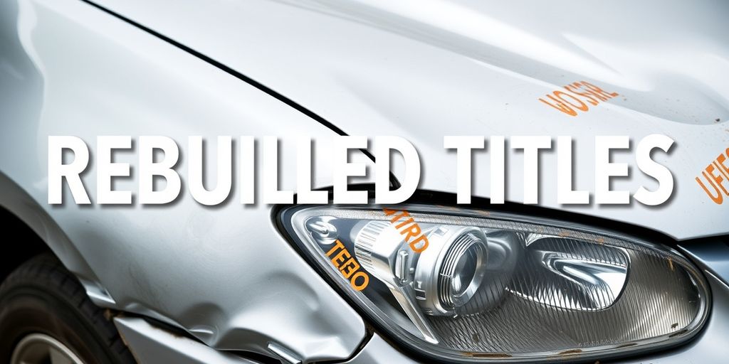 Damaged car showing repair work.