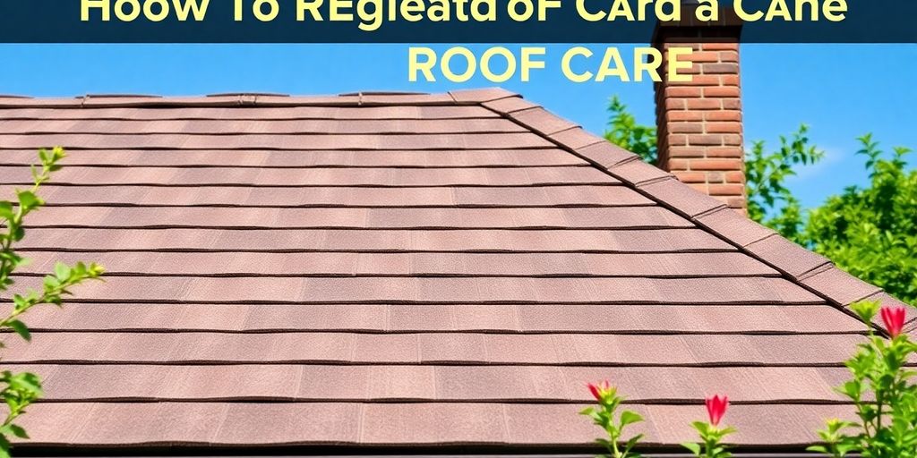 Een goed onderhouden dak met groene omgeving.