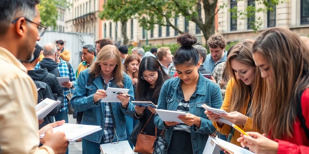 People sketching urban scenes in a park setting.
