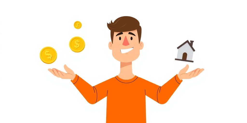 Self-employed person juggling finances.