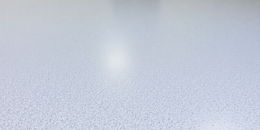 Smooth, slip-resistant epoxy floor with a subtle texture.
