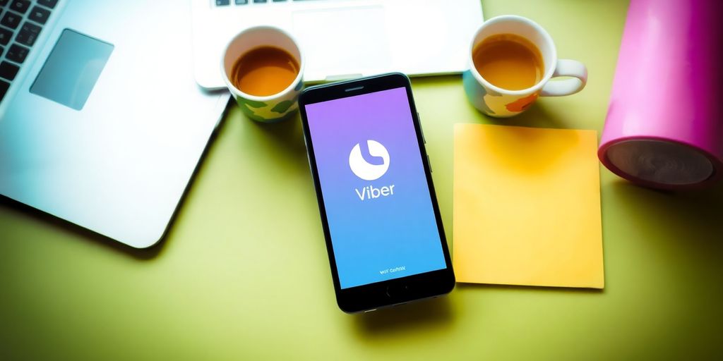 Pametni telefon sa Viber aplikacijom na stolu.