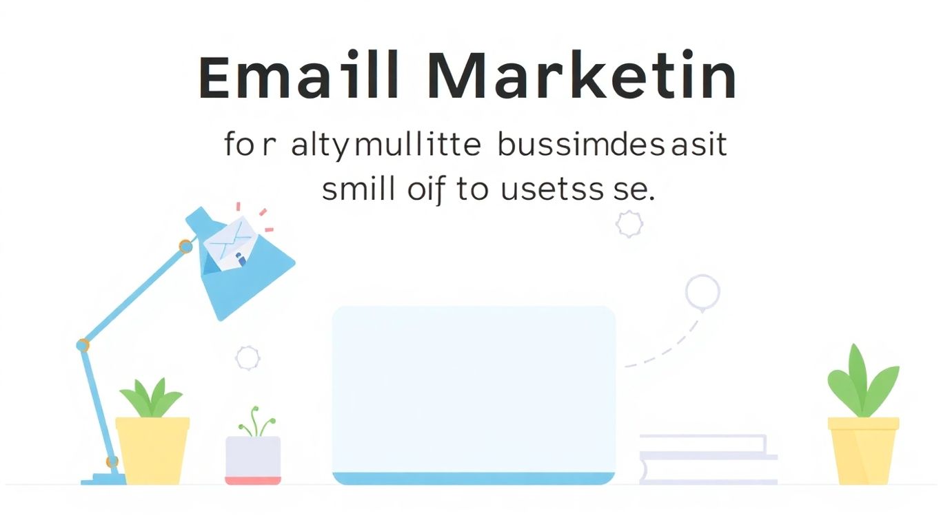 Illustrasjon av e-postmarkedsføring for små bedrifter.