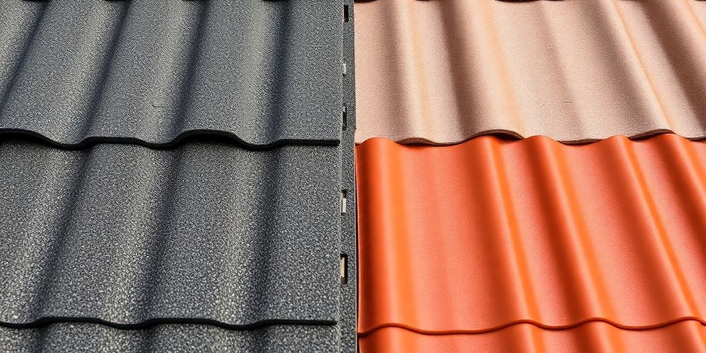TPO and PVC roofing materials side by side.