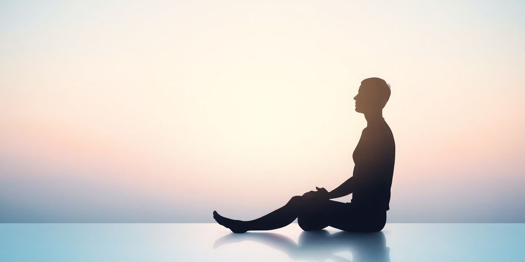 Person finding inner peace through therapy session.