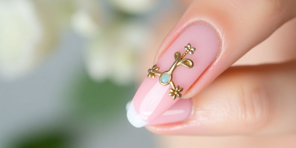 Unha bailarina decorada com francesinha elegante.