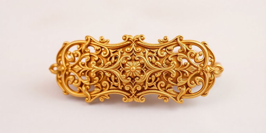 Bijou en or historique avec détails raffinés.