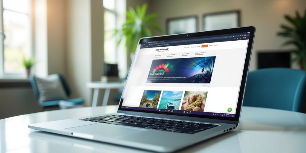 Laptop displaying a fast, user-friendly website design.