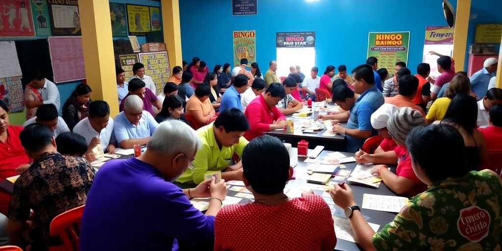 Diverse players enjoying a bingo game in Dumaguete.