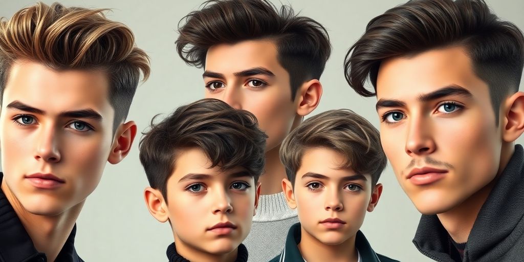 Coole Jungs mit halblangen Frisuren.