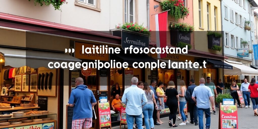 Lokale Geschäfte in Kärnten mit lebhafter Aktivität.