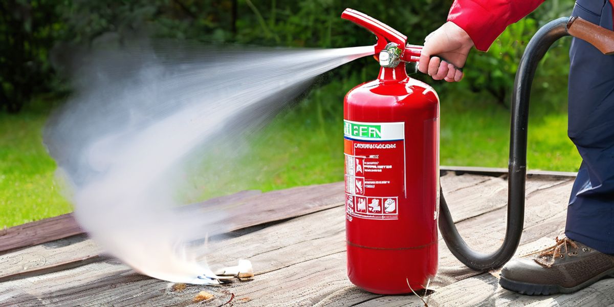 שימוש במטף כיבוי אש