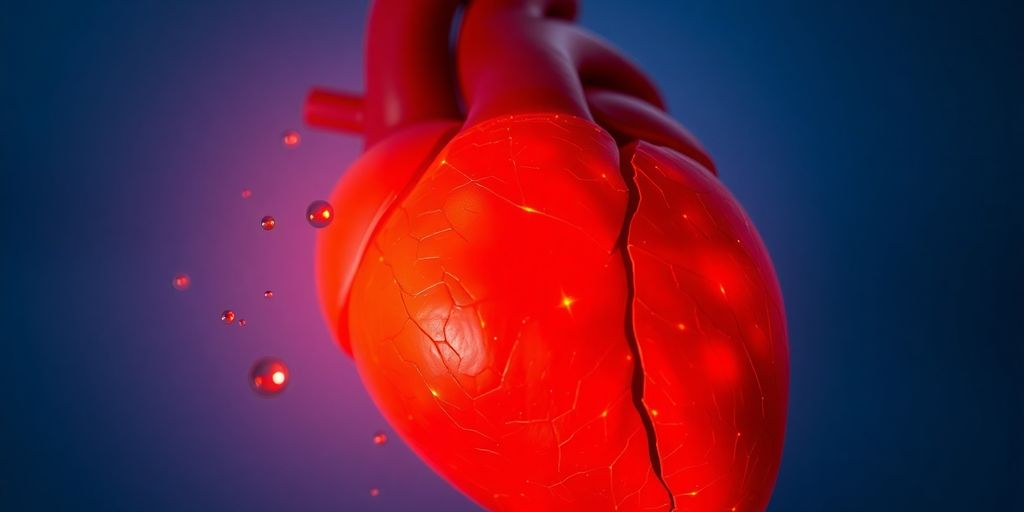 Healthy heart within a protective, luminous aura.
