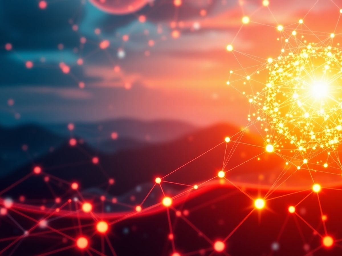 A digital network representation of Web 3.0 decentralization.