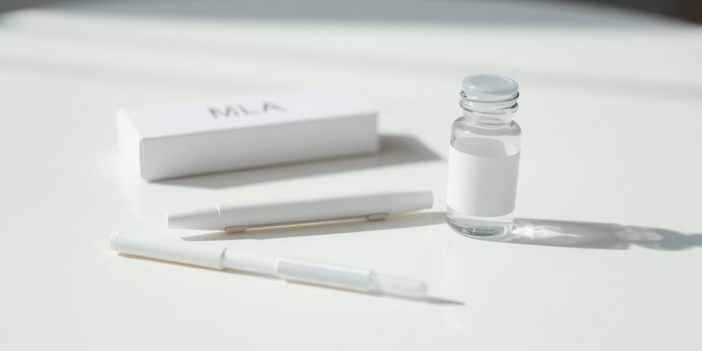 Discreet home test kit on a clean surface.