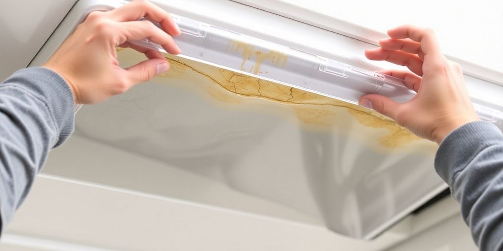 New RV skylight cover replaces cracked old one.