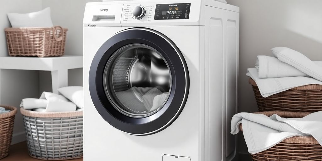 Moderne Gorenje Waschmaschine in einem stilvollen Raum.