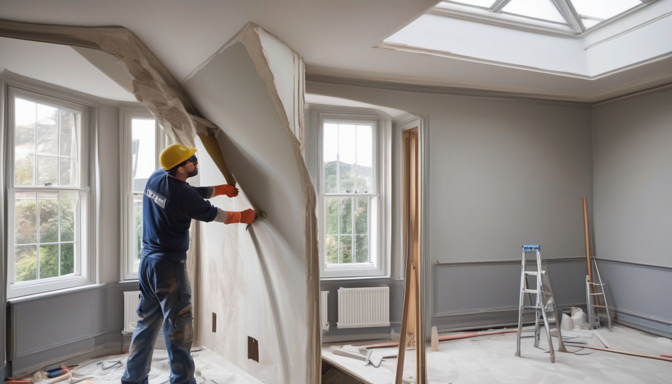 skilled plasterer working in London
