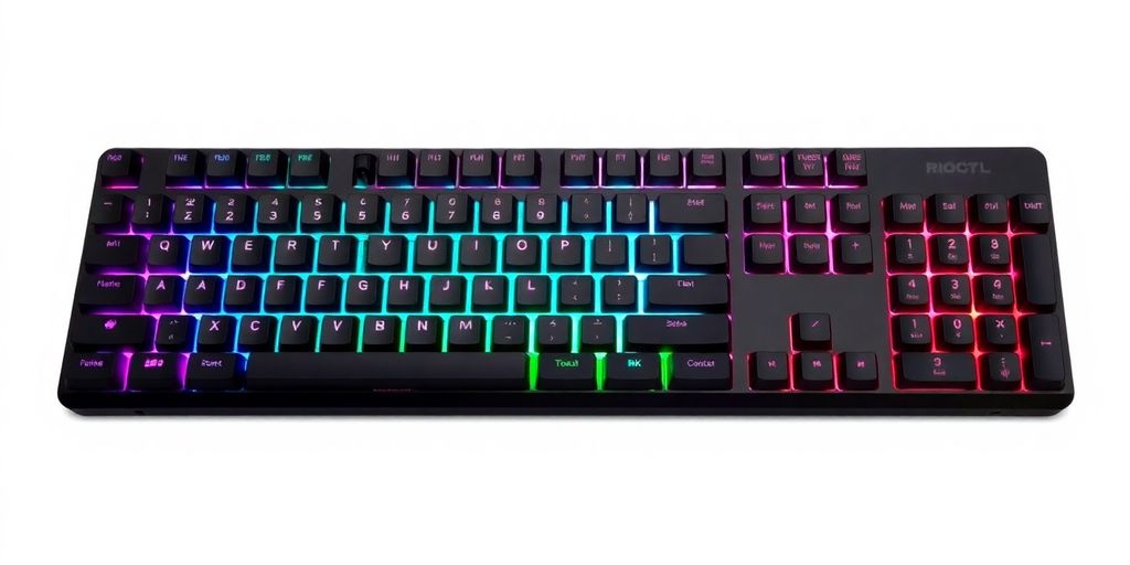 Roccat ROC-12-940-BN Tastatur auf weißem Hintergrund.