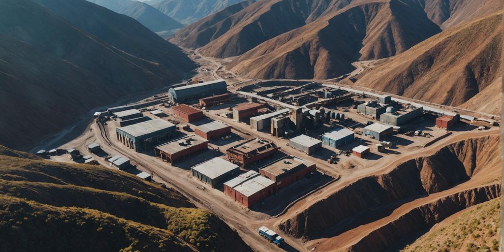 San Cristobal silver mine in Bolivia from above