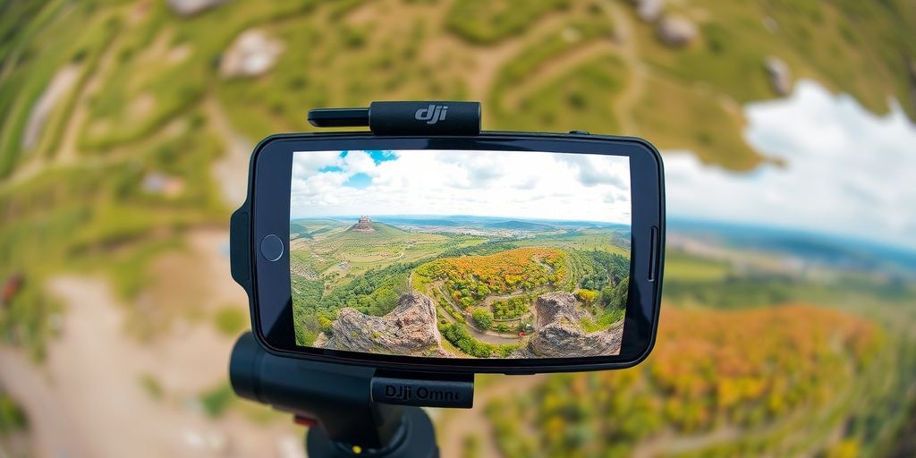 Osmo 360 captures panoramic video footage.