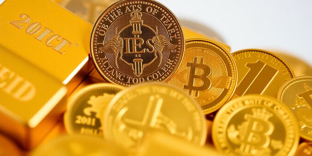 Pièces d'or et lingots, mettant en évidence leurs différences.