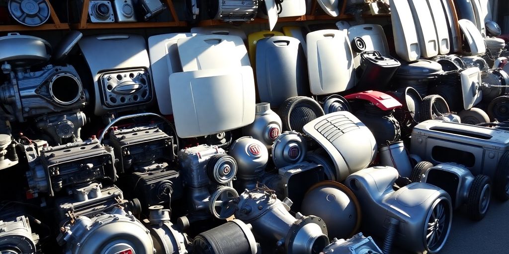 Fiat car parts collection.