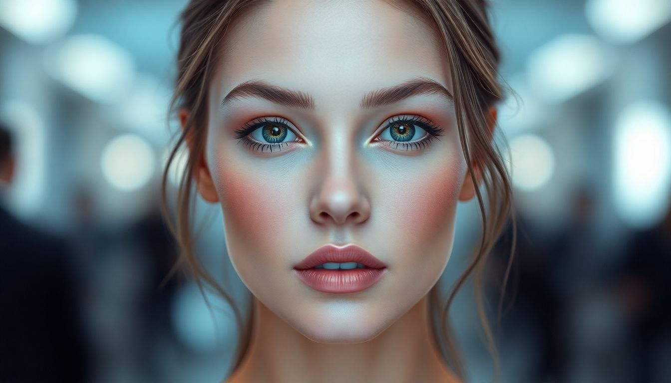 AI models with flawless skin and exaggerated features.
