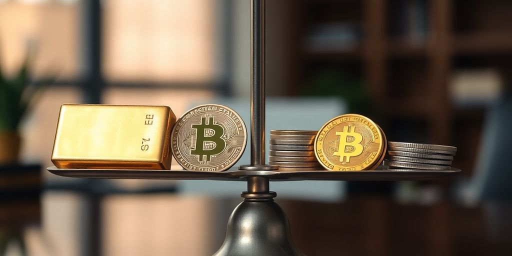Balance or et cryptomonnaies.
