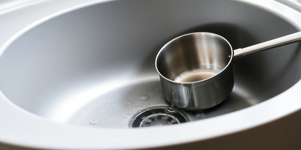 Modern kitchen sink resisting scratches.