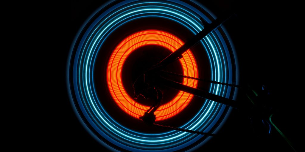 orange and black round light