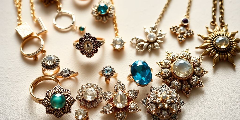 Photo de bijoux familiaux pour estimation.