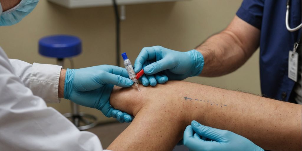 Healthcare worker giving hepatitis vaccine