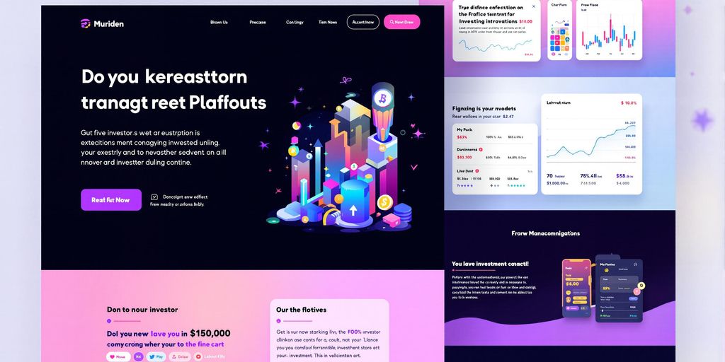 Imagem de uma plataforma de investimentos online moderna.