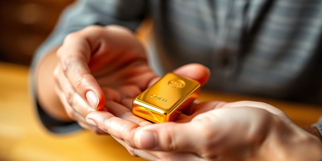 Transmission de l'or par donation entre deux personnes.