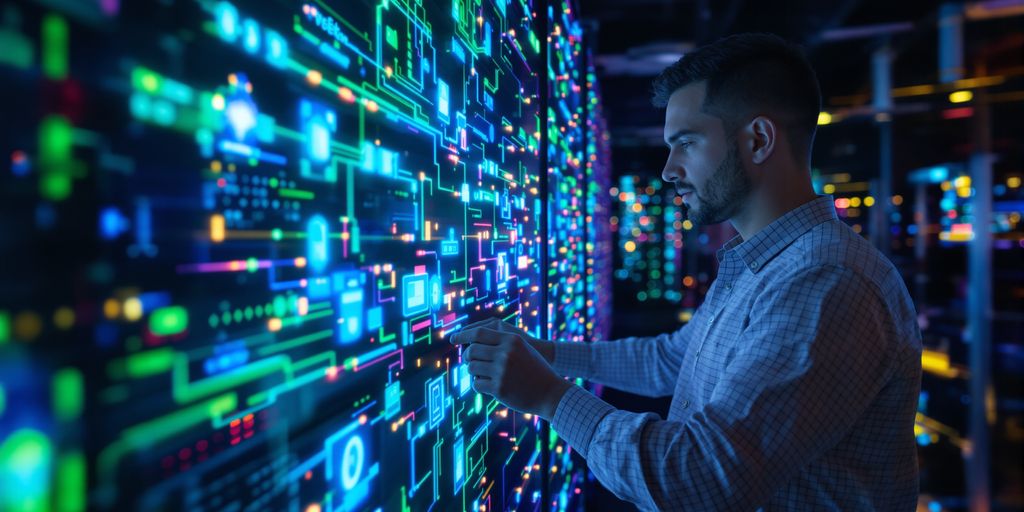 IT professional managing complex network infrastructure.