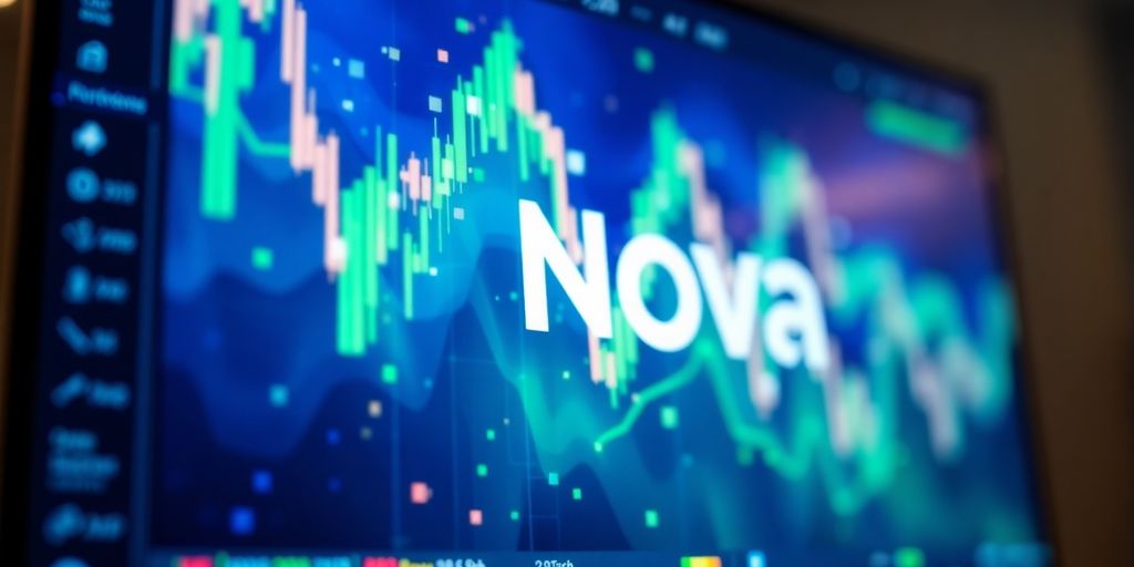 Nova trading bot interface with glowing digital elements.