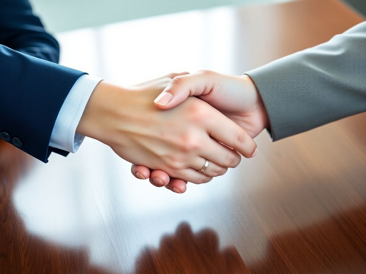 Doi oameni strâng mâna ferm.