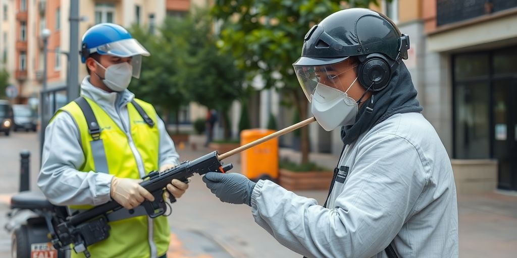 Tehnician deratizare in Bucuresti, echipament modern.