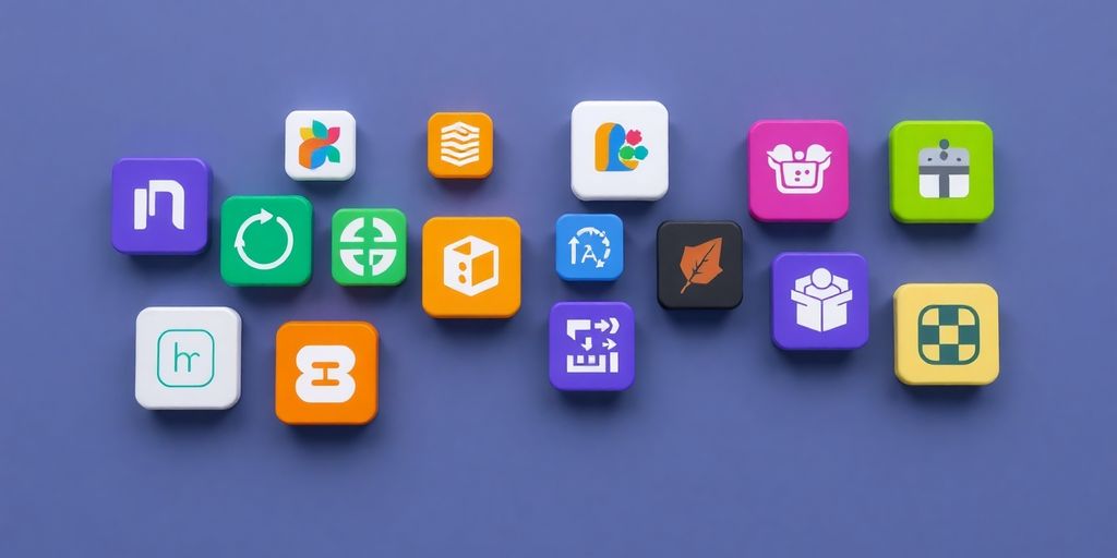 Zoho product icons arranged neatly.