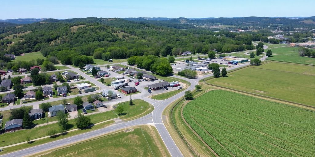 Arkansas landscape with various zoning examples.
