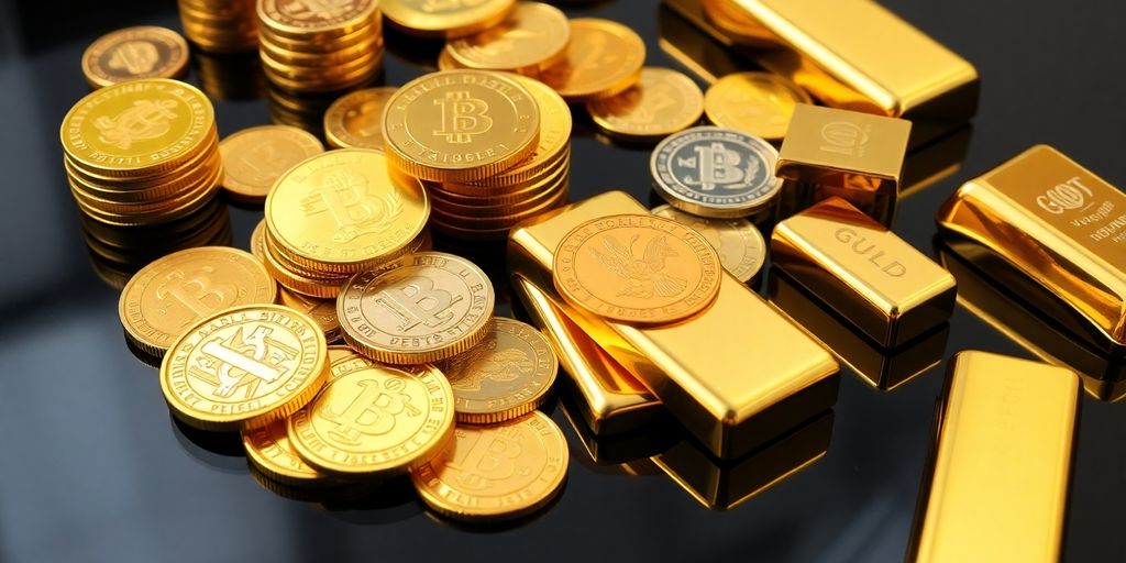 Pièces et lingots d'or variés
