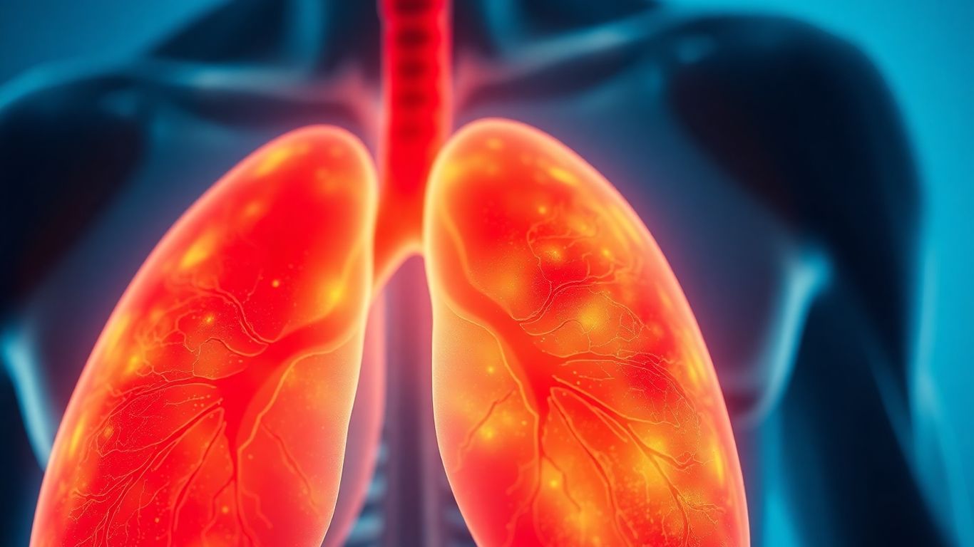 Healthy human lung with protective light