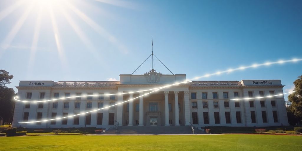 Australian parliament with cyber security overlay.