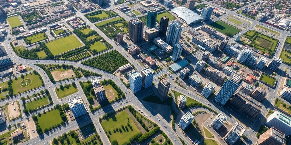 Overhead view of Lahore Smart City layout.