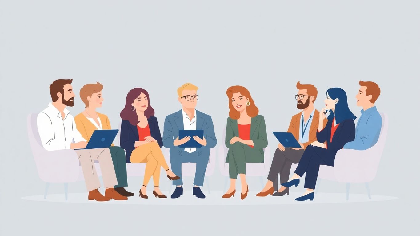 Mangfoldige gründere diskuterer i et panelmøte.