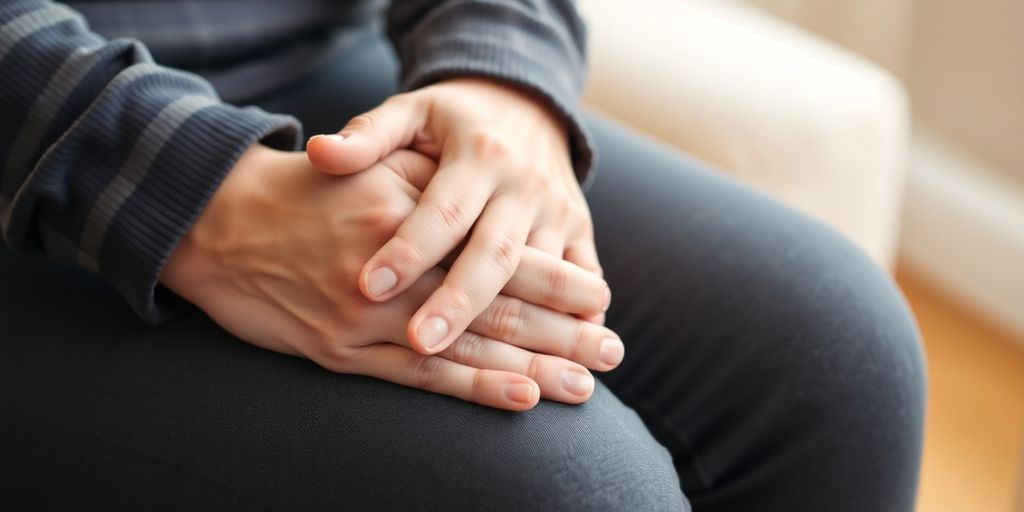 Person receiving counseling, a caring hand on their shoulder.