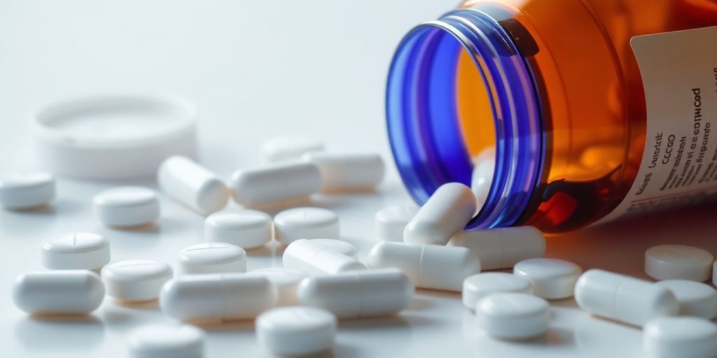 Understanding Pep Medication Side Effects: What You Need to Know 3 Close-up of pill bottle with scattered pills.
